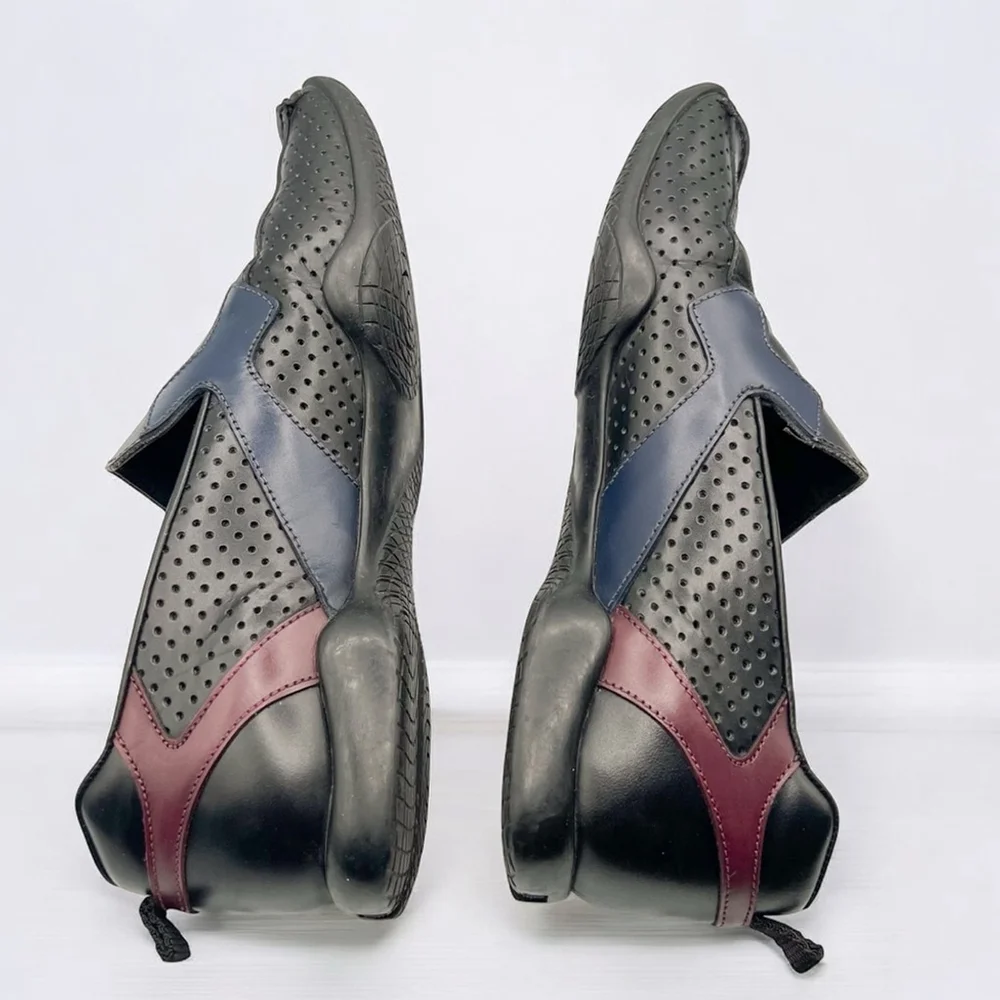 Prada Black Leather Slip-On Loafers - Picture 6 of 9